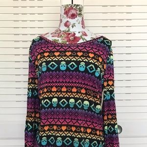 Colorful Skull Long Sleeve